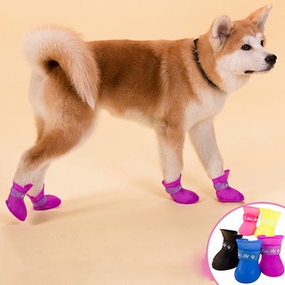 Fast Delivery Jelly Rain Boots Pet Dog Shoes Dog Shoes Large Waterproof