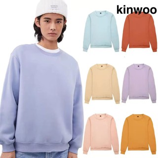 Unisex Plain Pullover Crew Neck cotton Sweater for Men Women (1)
