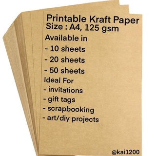 (Positivity) Printable Kraft Paper A4 size