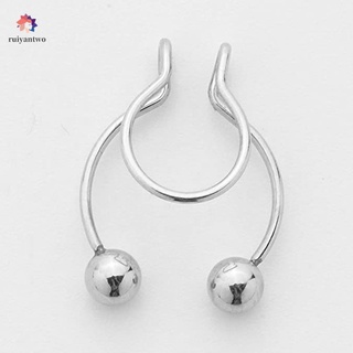 Nose Clip, Nose Nail, Medical Stainless Steel Nasal Septum False Nose Ring Puncture Jewelry RPH