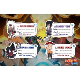 Naruto Japanese Anime Naruto Book Cover Name Stickers