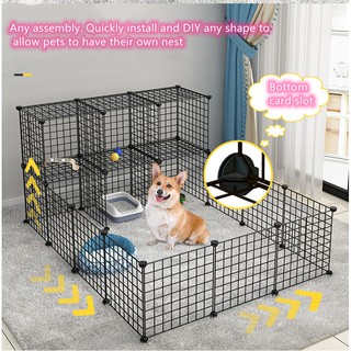 Dog fence pet game fence DIY free combination animal cat cage cave