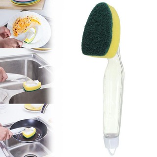 HBPH Kitchen Cleaning Brush Scrubber Washing Dish With Refill Liquid Soap Dispen retail