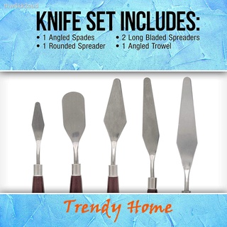 【COD NEW】5Pcs Mixed Palette Knife Painting Set Spatula Scraper For Artist Oil Art Supplies