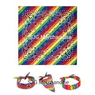 6 pcs rainbow headscarf scarf panyo