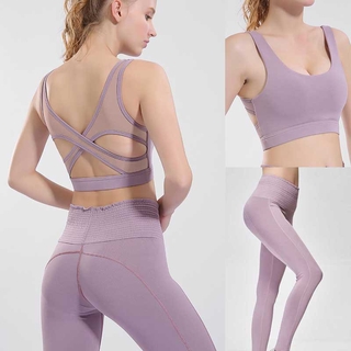 Women Sports Tops Pants Setswear High Quality Sports Gym Yoga Running Sportswear Sets (1)