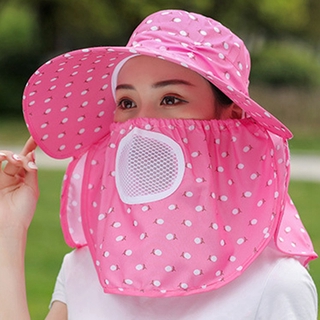 Sun protection hat Women Men Cotton Sunhat UV Protection Sun Hat Removable Neck Face Flap Hat Cap