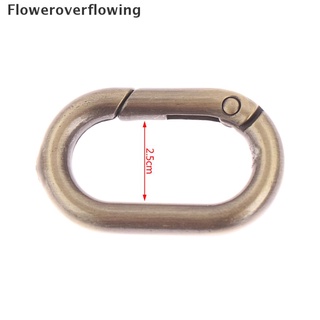 FOFI 4Pcs Metal Oval Ring Snap Hook Spring Clasps Clips Belt Strap Keychain Hooks HOT