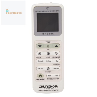 CHUNGHOP K-1068E 1000 in 1 Universal A/C Remote Control for Air Conditioner Controller with LED Light Function