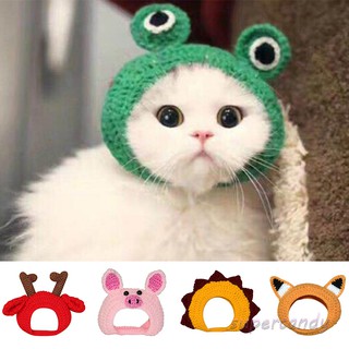 Hand Knitted Pet Hats Cartoon Shaped Warm Cat Dog Cap Festival Party Accessories (1)