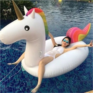 giant inflatable rainbow unicorn floater (1)