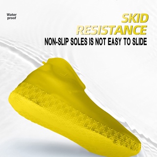 【spot goods】▩☒❉rain shoe♠✎Original Rainy day silicone thick wear-resistant waterproof non-slip shoe