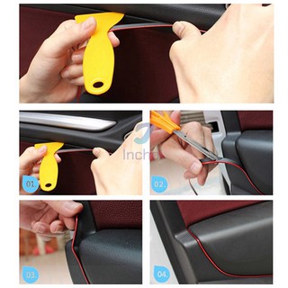 8M Color Moulding Trim Rubber Strip Car Door Car Interior Decor Point Edge Strip INCHOI (5)