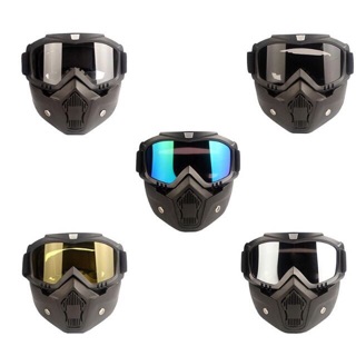 COD Motorcycle Goggles Removable Mask Open Face Half Face Helmet (8)