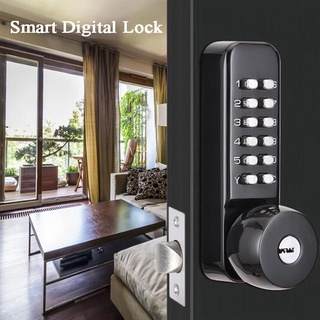 Home digital door lock Mechanical lock Code lock keypad garden office gate garage Iron wooden door u