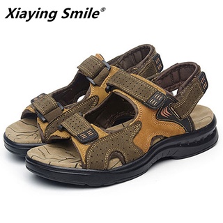 Mens Sandals Genuine Leather Sandals Summer 2021 New Beach Men Casual Shoes Outdoor Sandals Mens Sho