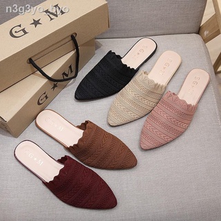 ▽✁「KAEVE」elegant Korean Pointed Toe Flat Half Shoes Mules women sandals