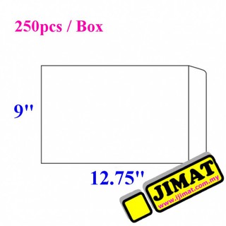 [Shop Malaysia] White Document Envelope 9″ X 12.75″ (A4 Size ENVELOPE) (250PCS/BOX) 9x12.75 9 x 12.7