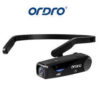 ORDRO EP6 4K Head Mounted Camera Wearable HD Mini Camcorder 1080P 60FPS Vlog Camera Recorder Lightweight WiFi Hands-Off Camera Webcam ​for YouTube Videos