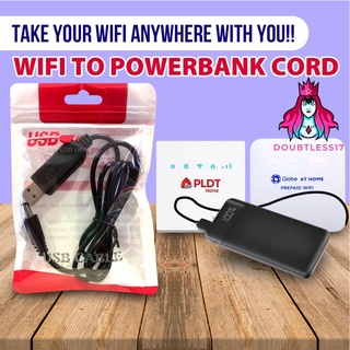 PLDT & Globe home Prepaid Wifi to Powerbank Cord step-up cable 5v 12v (1)