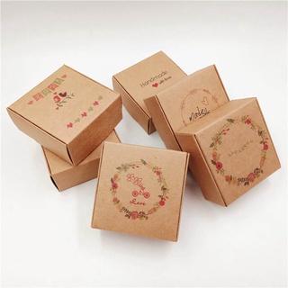 10pcs Kraft Paper Jewelry Box for Packaging Handmade Earring Jewlery Gift Cardboard Boxes Diy