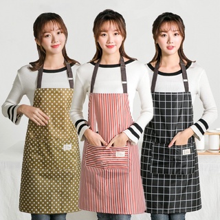 Kitchen Apron Korean-Style Fashion Waterproof Oil Women's Work Clothes Cute Cooking Apron Kitchen Overalls Shop Cloth Bakery Baking Home Life Coffee Shop