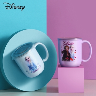 Disney 270ML Frozen Mug Children's stainless steel drop-proof drinking cup Cartoon pattern sealed leak-proof water cup Student milk cup with lid