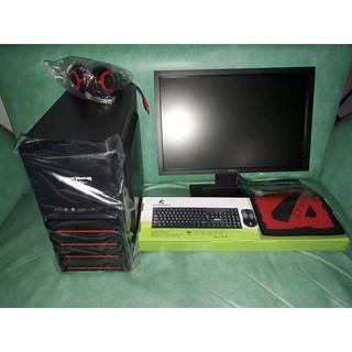 Gaming Computer set Core i3 4gb 250 19wide monitor