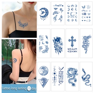 Fake Magic Tattoo Sticker Waterproof Long Lasting Fake Tattoo Temporary Semi-permanent Henna 11*18