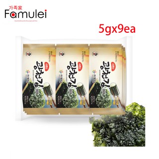Kwangcheon Kim Seasoned Seaweed Traditional 5g*9eafood snack candy karate belt