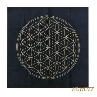 WEIWEIZZ Tarot Card Special Tablecloth Flower of Life Divination Altar Cloth Board Game Fortune Astrology Velvet Card Pad