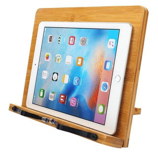 Adjustable Bamboo book holder Stand For Reading Rest tablet Cookbook Stand Pages Fixed Foldable (6)