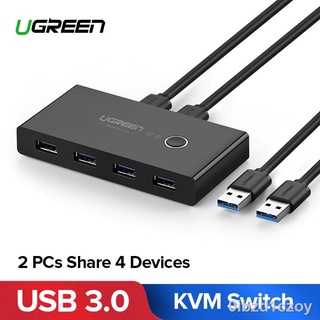 ✒Ugreen KVM Switch Box USB 3.0 2.0 Switcher 2 Port 4 Devices for Printer Monitor