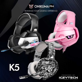 gaming✥❍﹊ONIKUMA K5 Gaming Headset with Led for PS4,XBOX,MOBILE,Tablet,PC