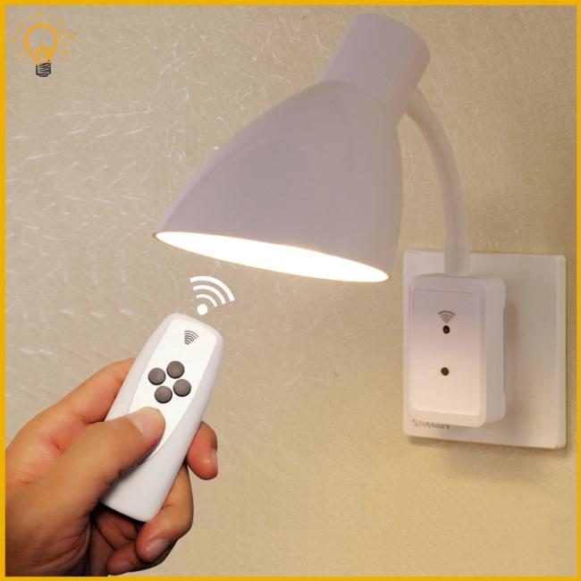 【COD】Intelligent Wall LED Light Socket Plug with Remote Control