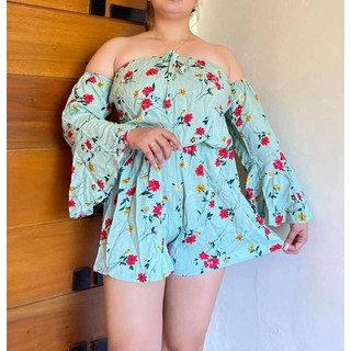 OFF SHOULDER ROMPER PLUS SIZE/HIGH QUALITY FABRIC/fit L to 2xl
