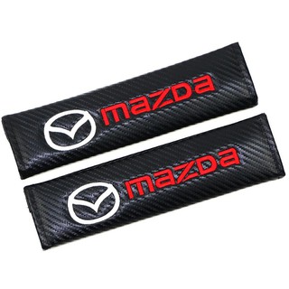 2pcs/set Cotton Seat belt Shoulder Pads emblems for Mazda