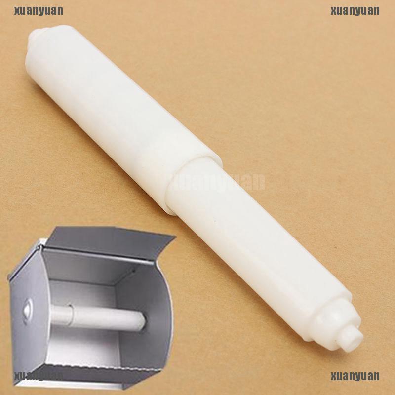 XYPH White Plastic Replacement Toilet Roll Holder Roller Spindle Spring