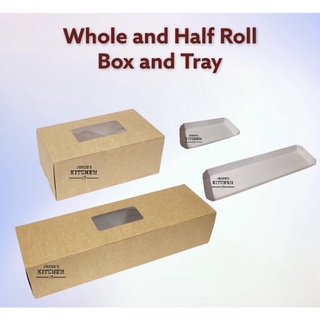 Whole Roll and Half Roll Cake Box and Tray (10pcs)