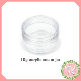 10g Clear Cream Acrylic Jar