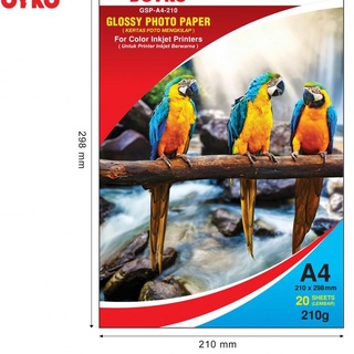 (Best) Photo Paper / Glossy Photo Paper Joyko GSP-A4-210 Gram Pack 20 Sheets