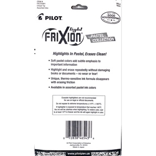 PILOT FriXion Light Pastel Collection Erasable Highlighters Chisel Tip - Assorted Color Inks 5-Pack