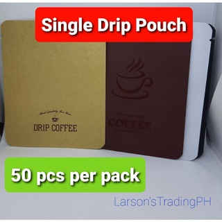 50 PCS Single Drip Pouch for coffee drip bags (Plain or Printed)