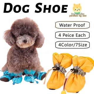 Dog shoes Dog 4-piece Set Four Seasons Breathable Soft Bottom Non-slip Waterproof Shoes