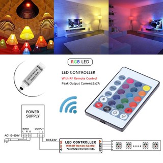 5-24V 24 Keys LED Strip RF Wireless RGB Controller Remote Controller