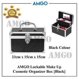 AMGO Make Up Organizer Box MakeUp Storage Tools Case Cosmetic Bag [Pink] c6zW