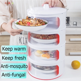 3/4/5 Layer Food Storage Cover Multilayer Sliding Door Dish Cover Insulation Food Cover Anti-flies