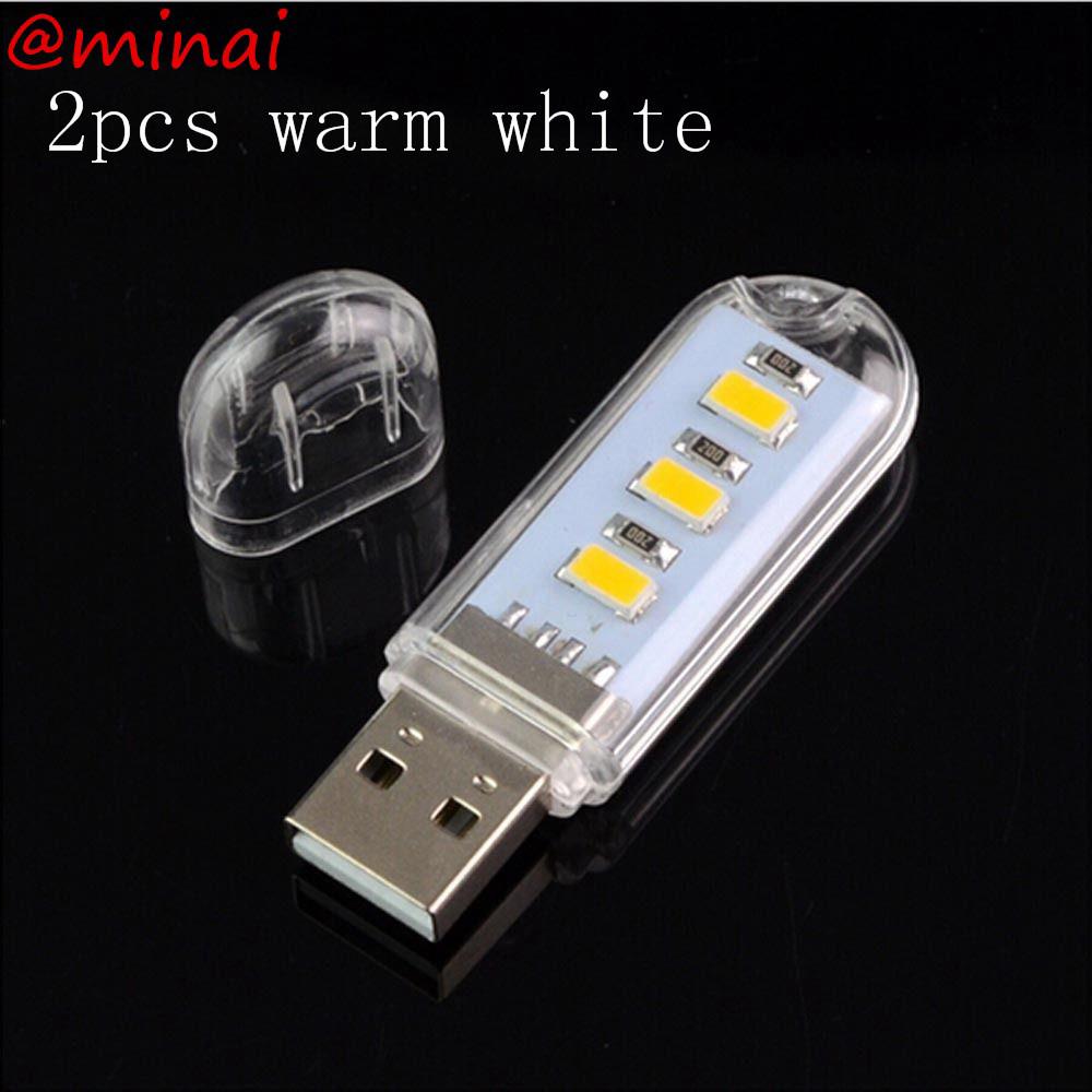 2pc indoor portable USB power supply reading LED lights