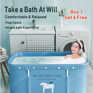【COD】1.2MPortable Bathtub adult New Folding Bath Bucket Six-layer Oxford Cloth Long Warm Time (4)