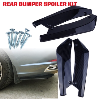 Protector 2x Universal Car Carbon Fiber Rear Bumper Lip Diffuser Splitter Canard